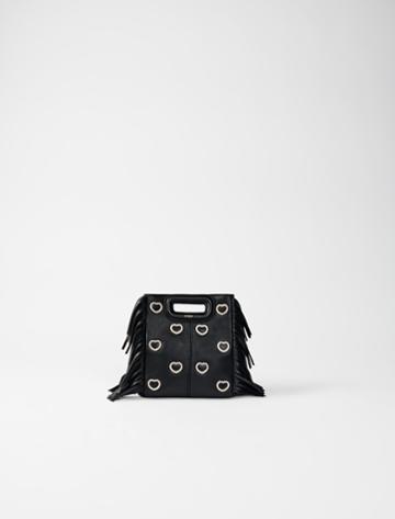 Maje M Mini Bag Leather And Rhinestone