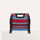 Maje Mini M Bag In Knit And Leather
