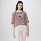 Maje Embroidered Striped Sweater