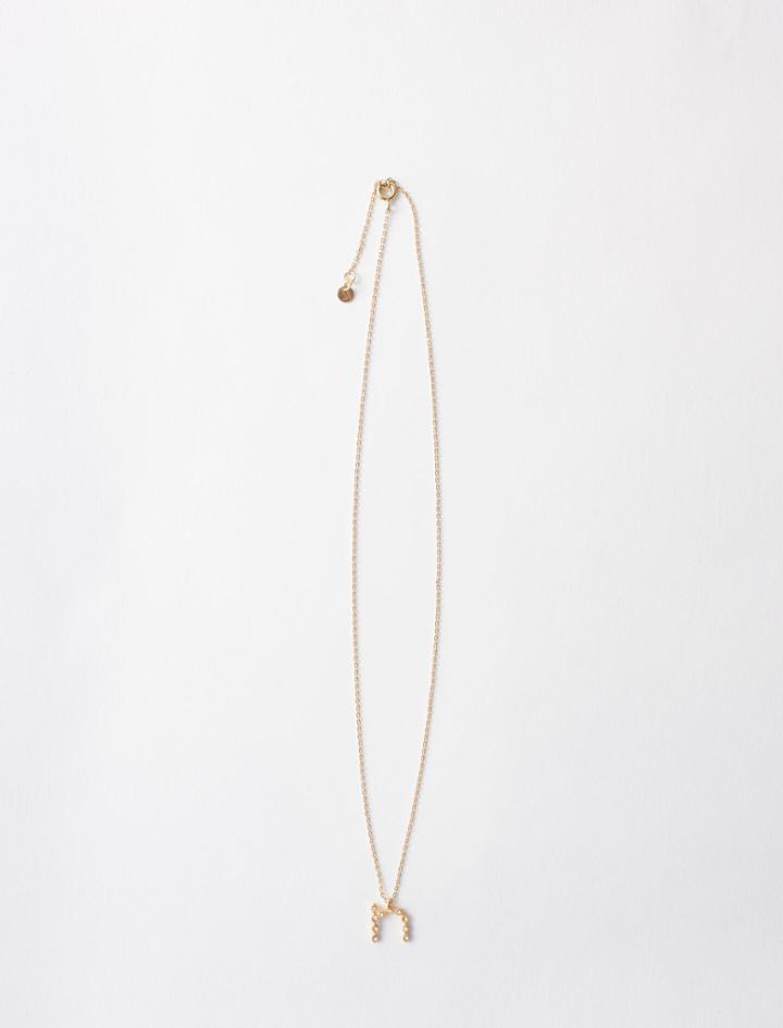 Maje Rhinestone N Necklace