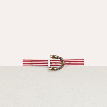 Maje Striped Cotton Belt