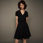 Maje Rounded Hem Trompe L'oeil Dress