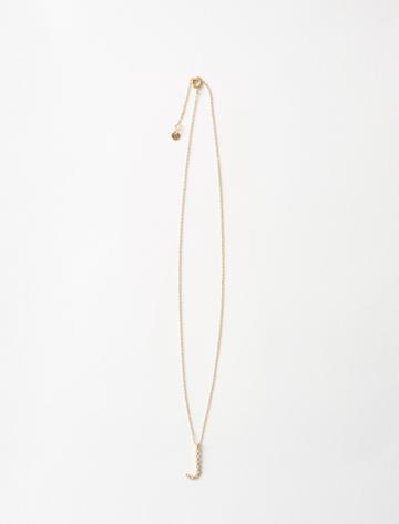 Maje Rhinestone J Necklace