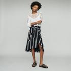Maje Midi Skirt With Stripes