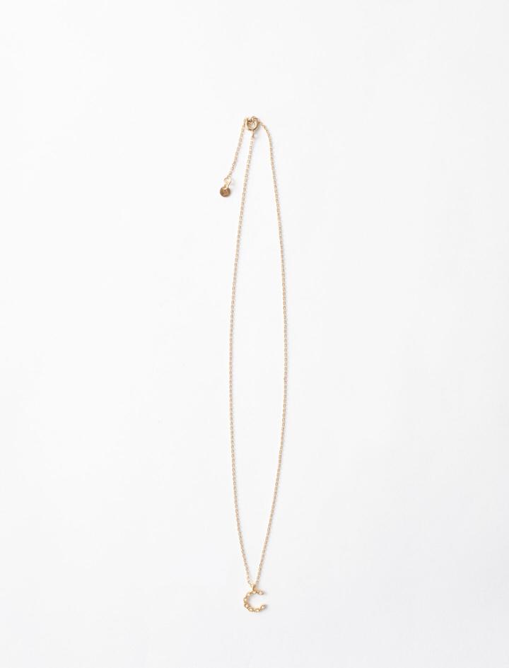 Maje Rhinestone C Necklace