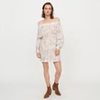 Maje Printed-cotton Voile Smocking Dress
