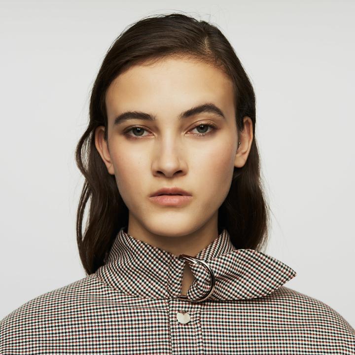 Maje Overcoat In Houndstooth