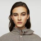 Maje Overcoat In Houndstooth