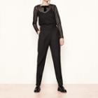 Maje Wide Trousers With Zip Detailing