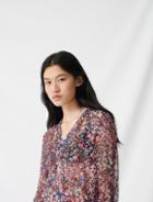 Maje Floral-print Silk Dress