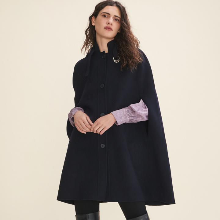 Maje Double-sided Wool Cape