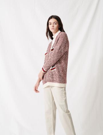 Maje Fancy Knit Cardigan
