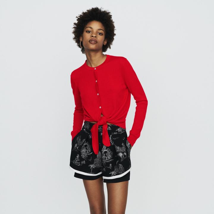 Maje Knotted Cardigan