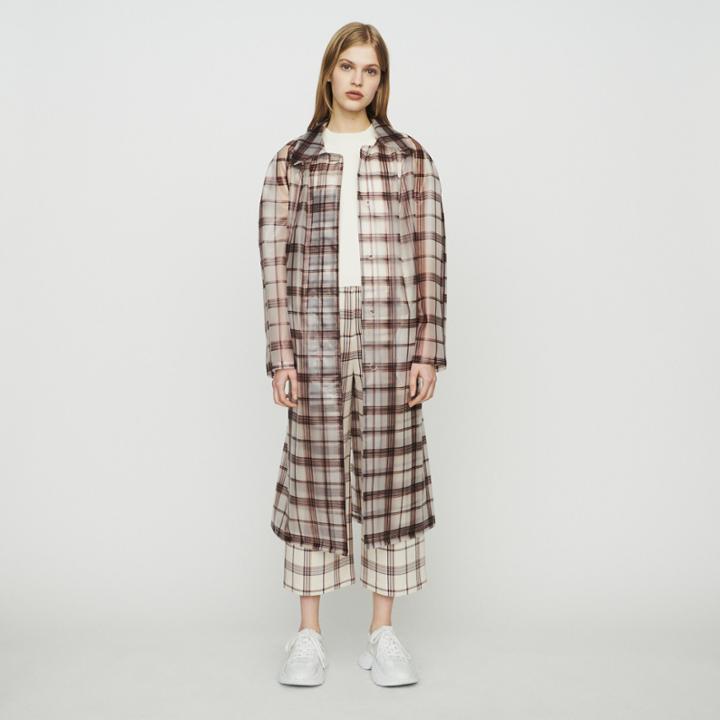 Maje Transparent Checkered Windproof Jacket