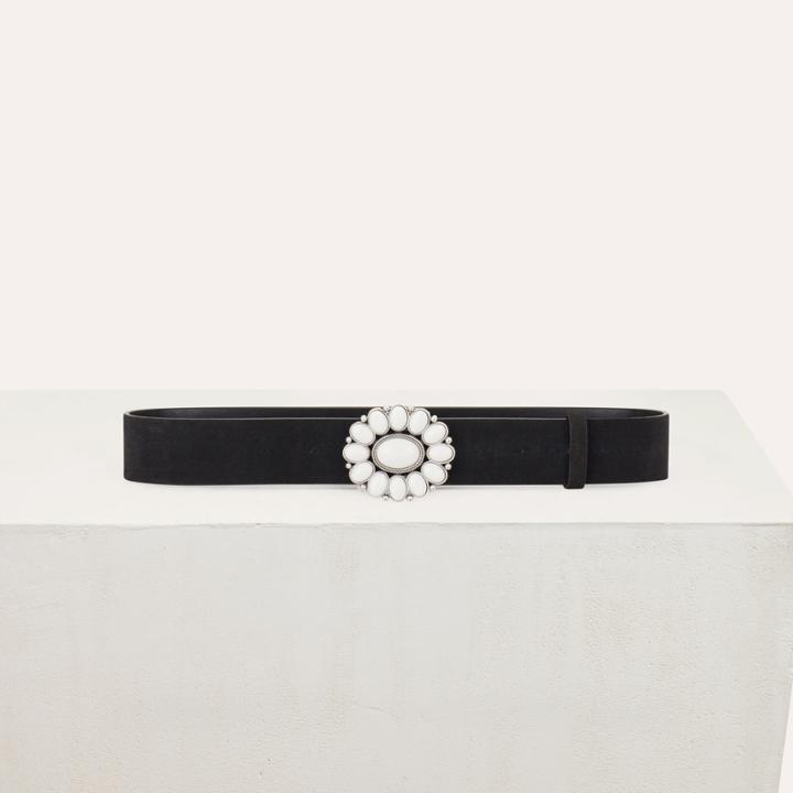 Maje Trouser Belt With Flower Buckle