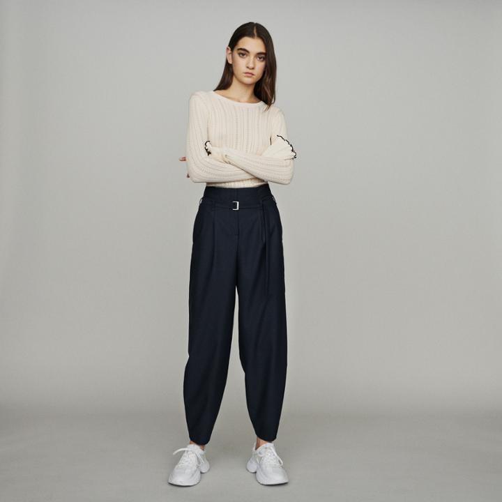 Maje Wide-leg Pants With Tight Ankles