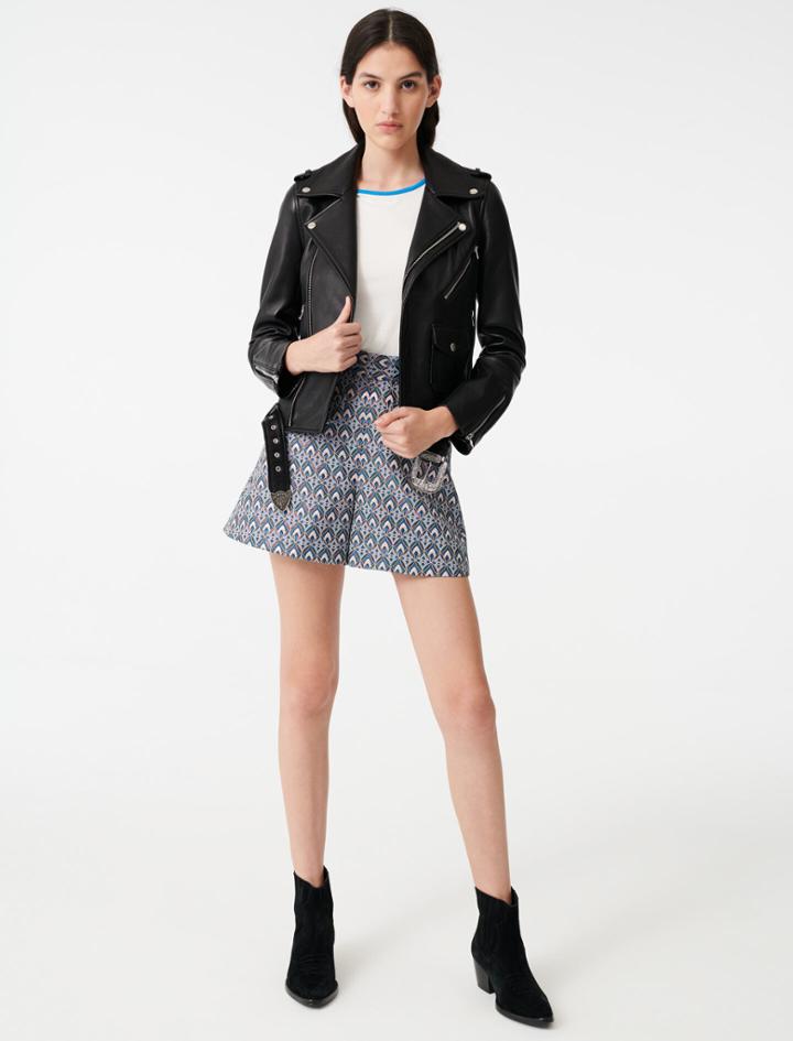 Maje Leather Western Jacket With Belt