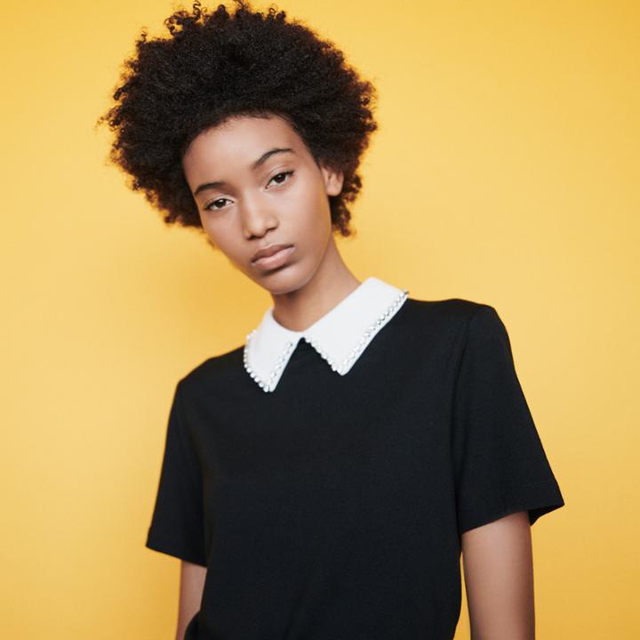 Maje T-shirt With Removable Collar