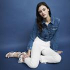 Maje Straight Cut Jeans With Fringed Hem