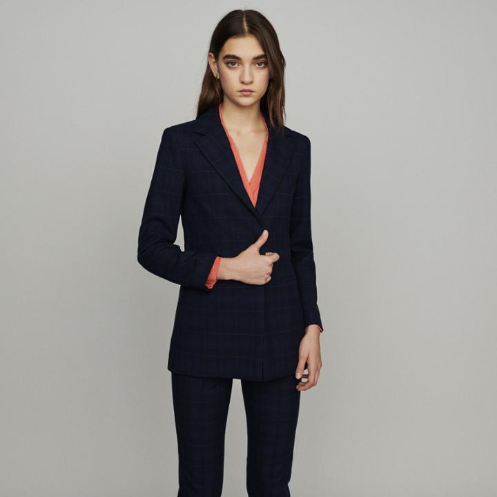 Maje Jacket With Check Print