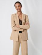 Maje Nude Fitted Tailored Jacket