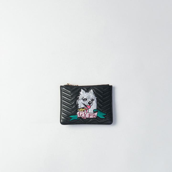 Maje Gyps Zipped Quilted Leather Clutch