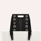 Maje M Bag In Leather With Studs And Eyelets