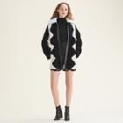 Maje Two-tone Sheepskin Coat