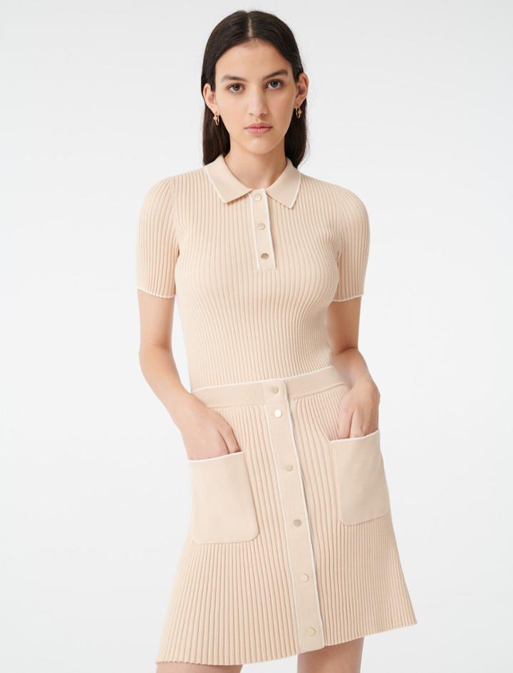 Maje Close-fitting Knit Skirt