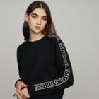 Maje Sweat With Love On Sleeves