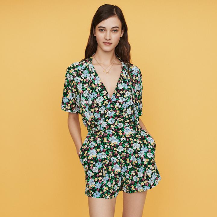 Maje Romper In Floral Print