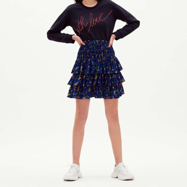 Maje Printed Fluid Skirt
