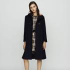 Maje Long Coat With Faux-fur Lined Hood