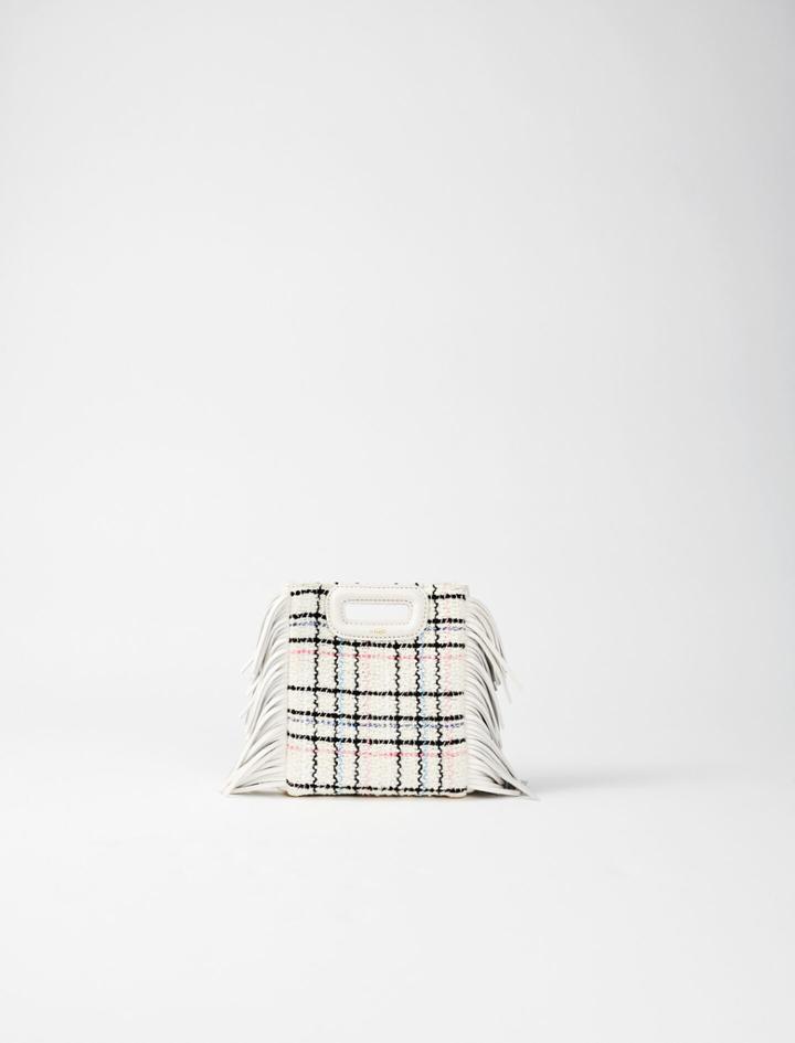 Maje Tweed Mini M Bag With Chain