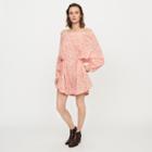 Maje Short Floral-print Cotton Voile Dress