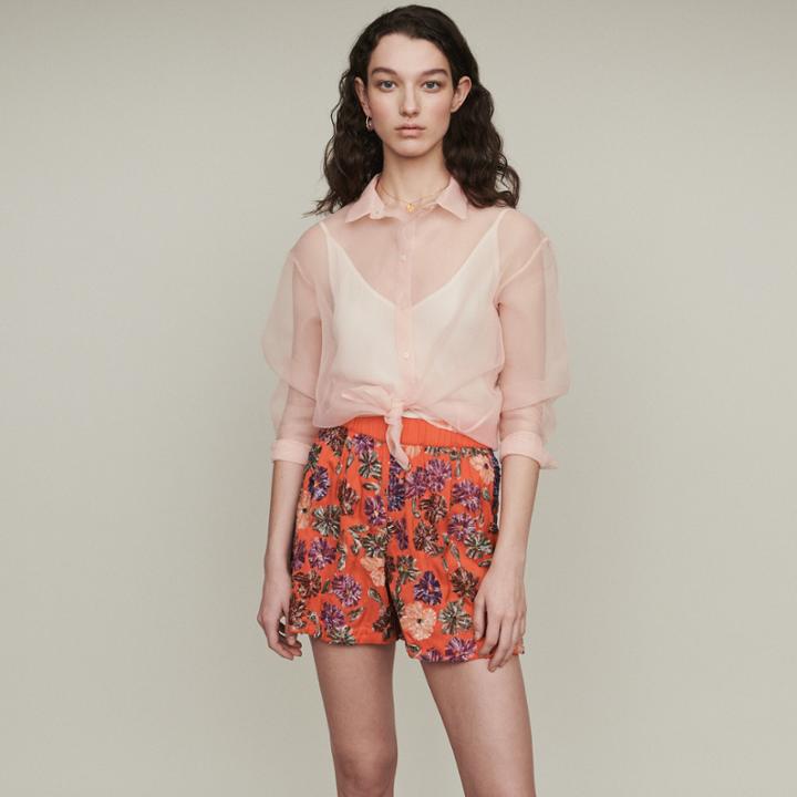 Maje Shorts With Sequin Embroidery