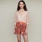 Maje Shorts With Sequin Embroidery