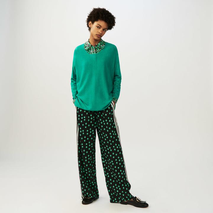 Maje Oversized Silk And Cashmere Sweater