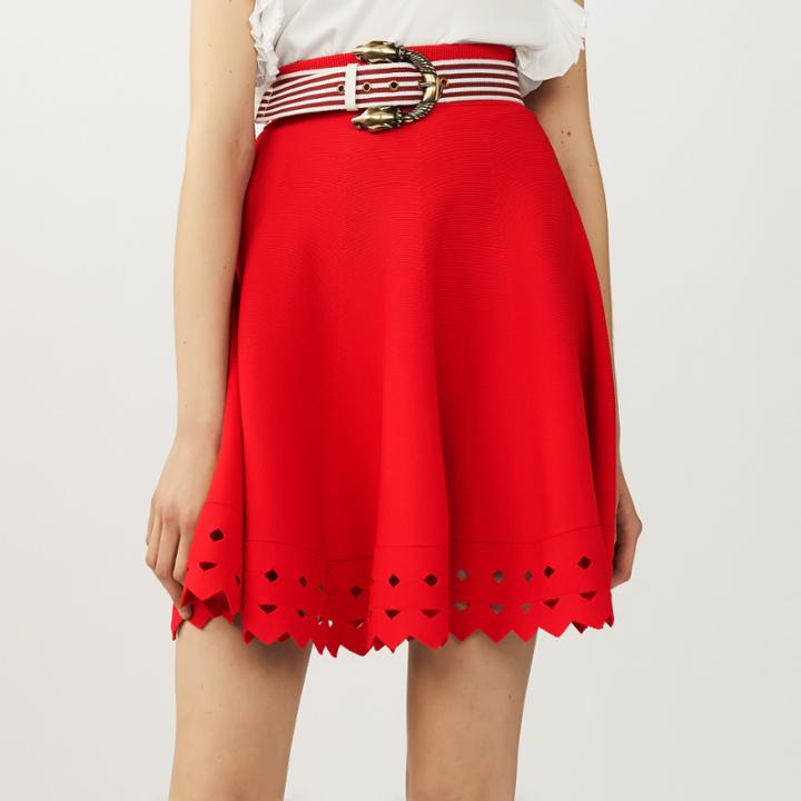 Maje Sheer Effect Knit Skirt