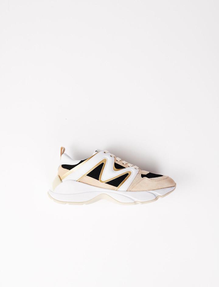 Maje W22 Material Mix Trainers