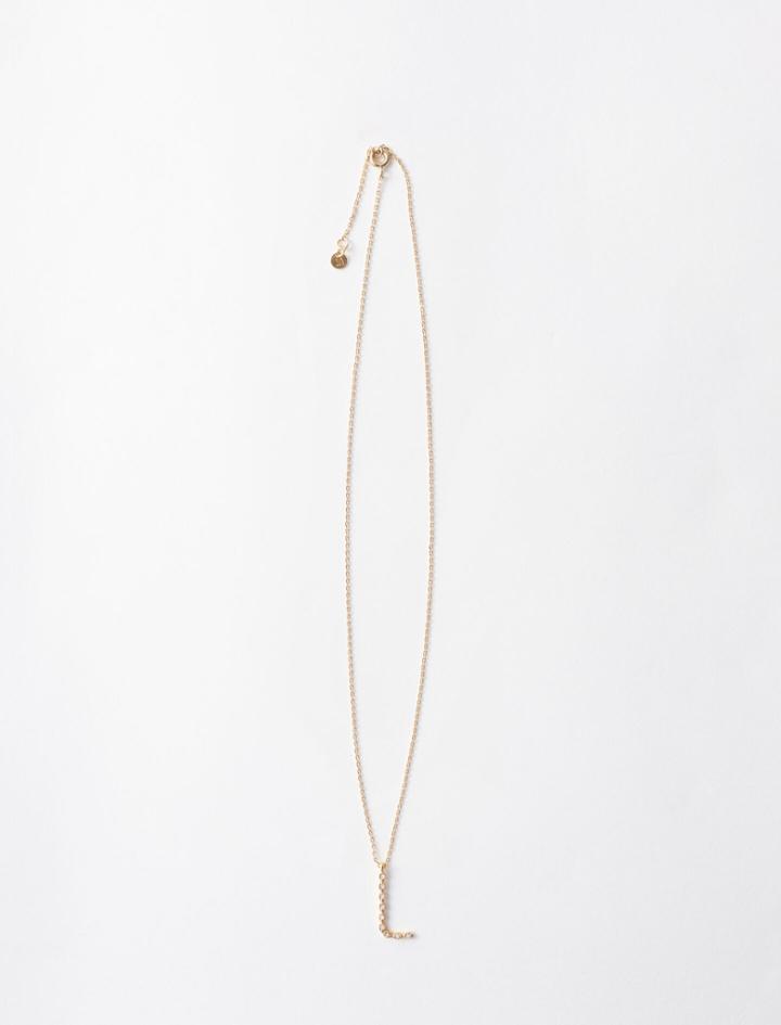 Maje Rhinestone L Necklace