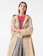 Maje Hooded Trench Coat With Belt