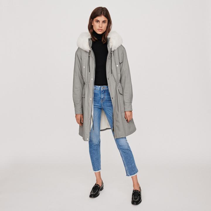 Maje Oversized Lined Parka With Hood