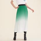 Maje Pleated Tie-dye Skirt