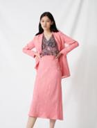 Maje Satiny Jacquard Maxi Dress