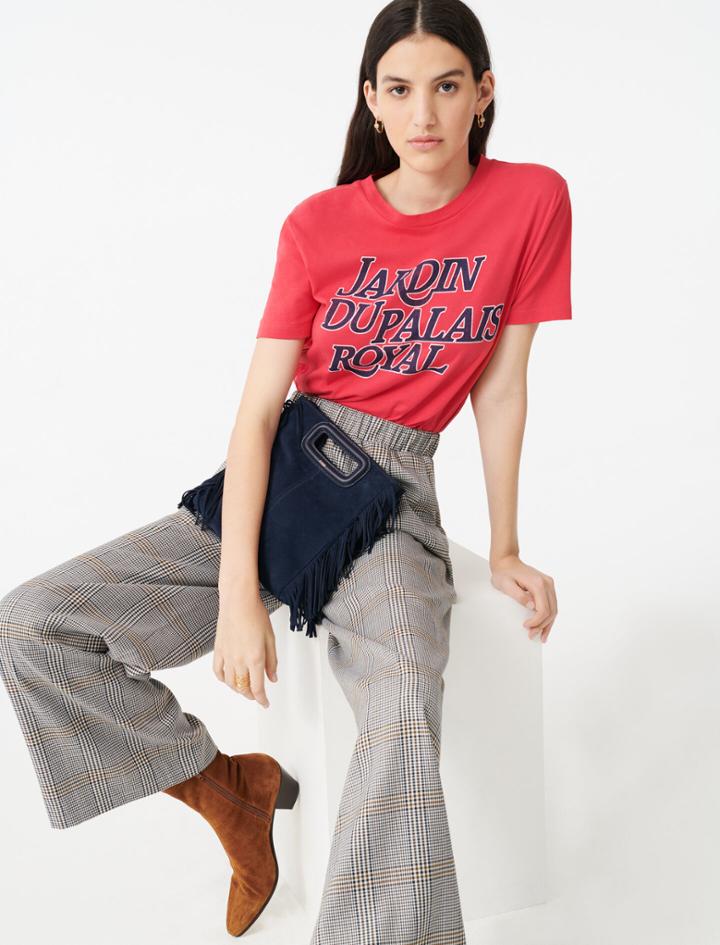 Maje Checked Elasticated Pants