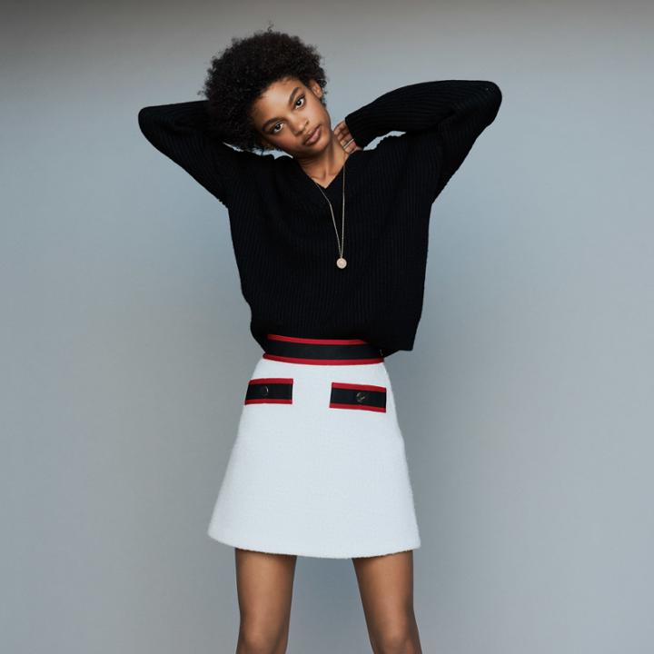 Maje Long-sleeved, V-neck Sweater