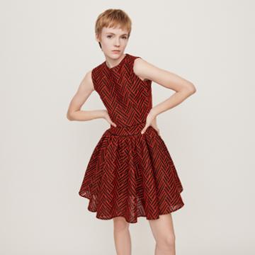 Maje Basket-stitched Knit Dress