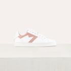Maje Leather Sneakers With Contrast M Cutout