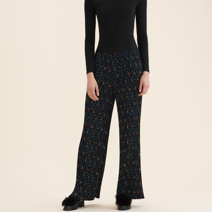 Maje Pleated Trousers With Floral Print